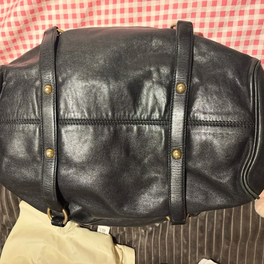Miu Miu Black Vitello Leather Bow Bag - Picture 6 of 8